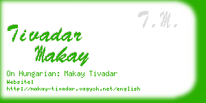 tivadar makay business card